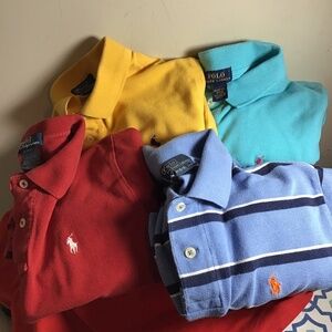 😎#513, Polo Ralph Lauren, size Medium(10-12), good cond. short sleeves 4pc.🔥